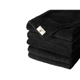 5 Black Microfiber Cloths