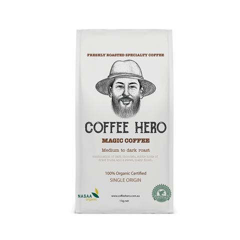 MAGIC COFFEE BEANS ORGANIC - MEDIUM DARK ROAST