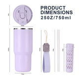 Reusable Stainless Steel Tumbler - Keeps Drinks Hot & Cold