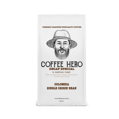 Coffee Hero Colombian Decaf single origin whole beans 1kg