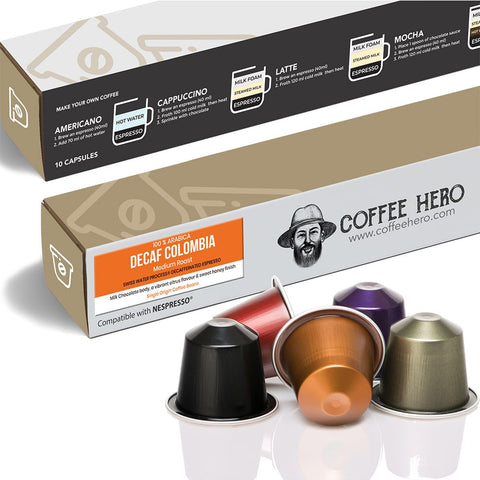 Nespresso® Compatible Decaf coffee capsules - 10 pack