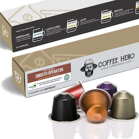 Nespresso® Compatible Smooth Operator coffee capsules - 10 pack
